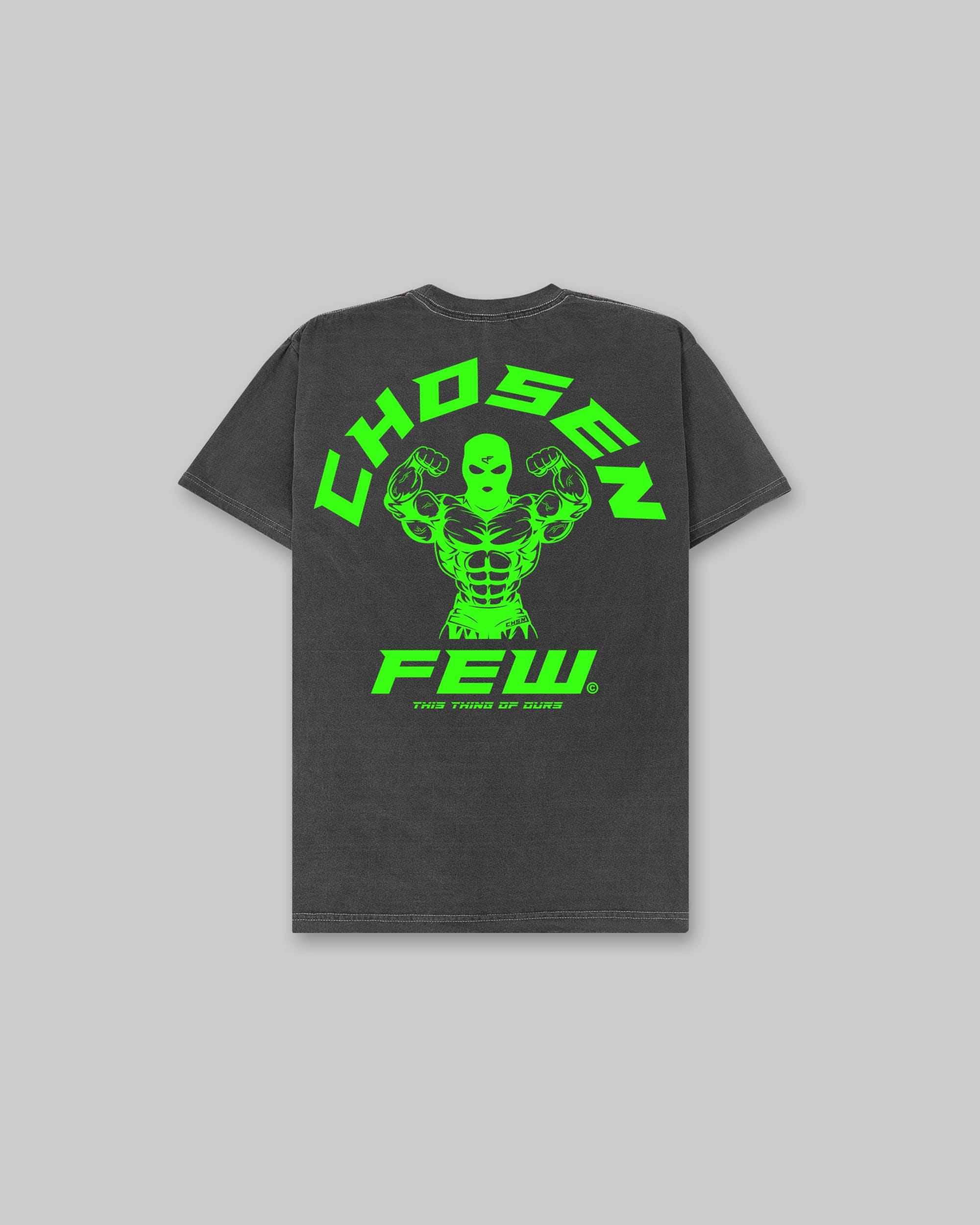 G Gym - Vintage Tee - Black & Neon Green