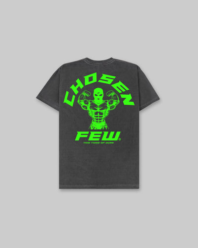 G Gym - Vintage Tee - Black & Neon Green