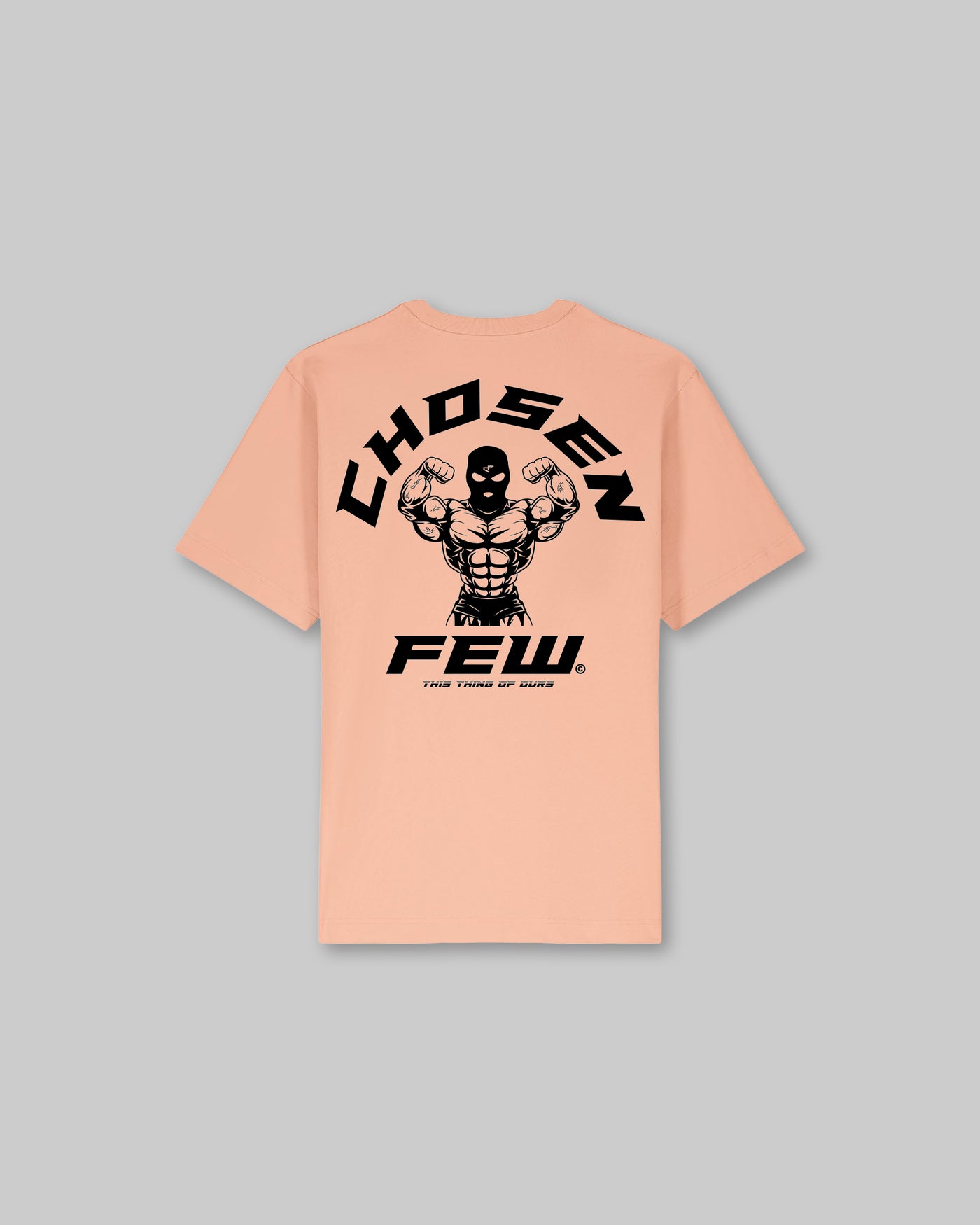 G Gym Heavy Tee - Peach Fuzz & Black