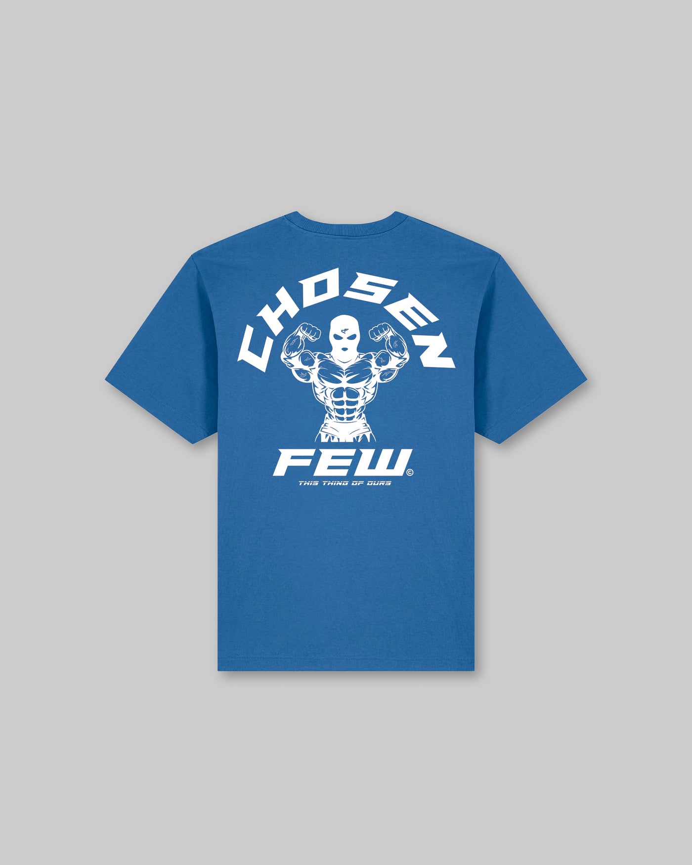 G Gym Heavy Tee - Ice Blue & White