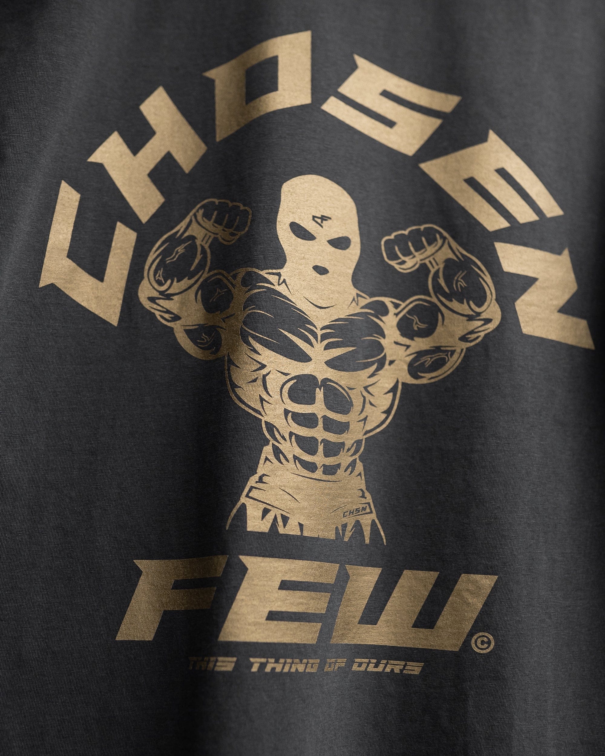 G Gym Tee - Vintage Black & Metallic Gold