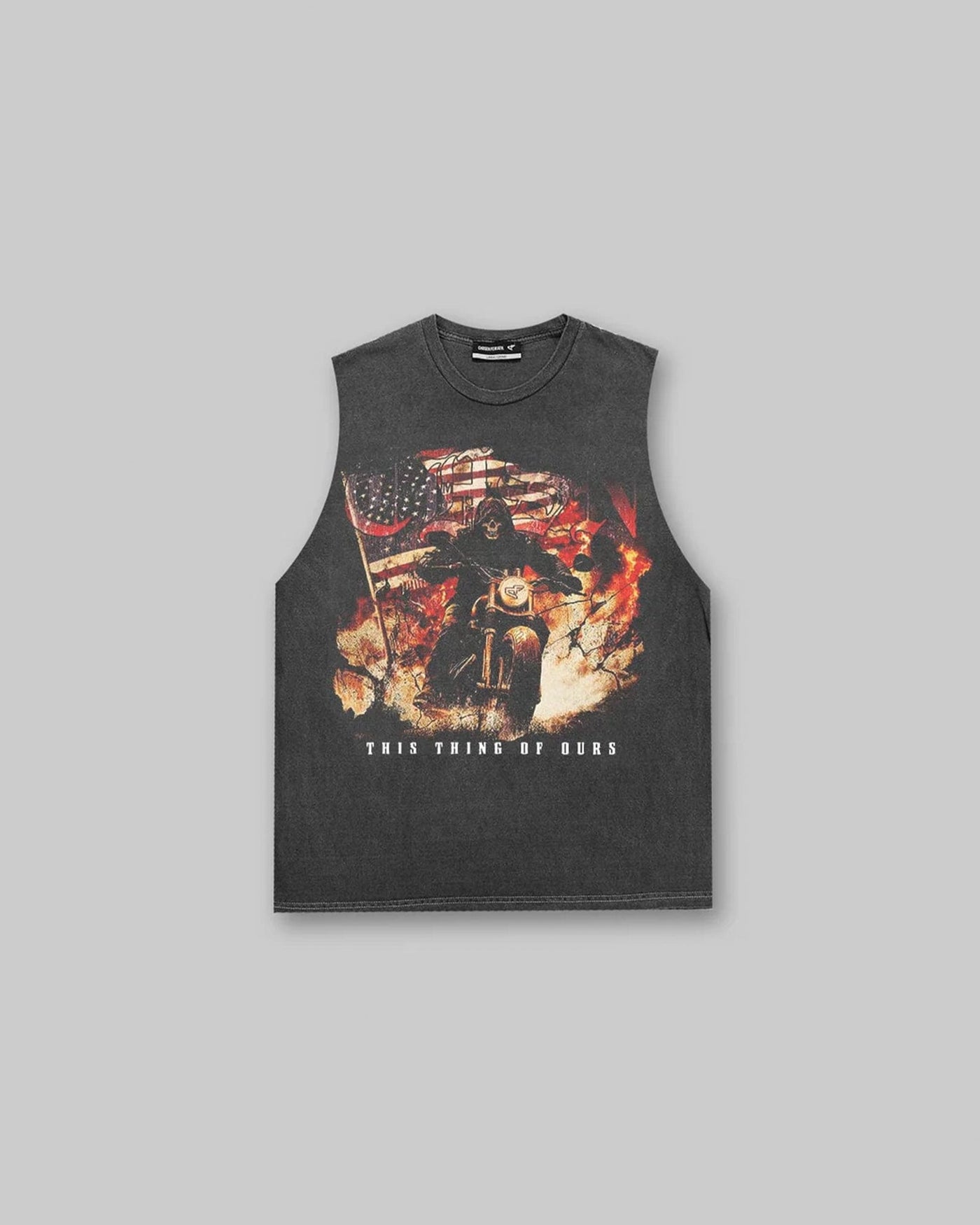 Ghost Rider Sleeveless Tee - Vintage Black