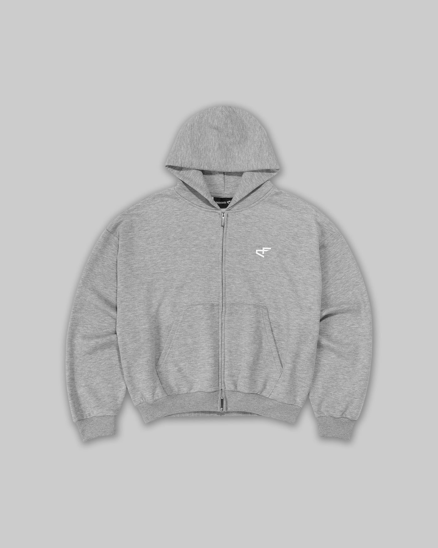 Daily Logo Zip Hoodie - Ash Storm