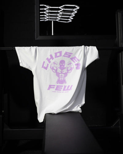 G Gym Tee - Vintage White & Baby Pink