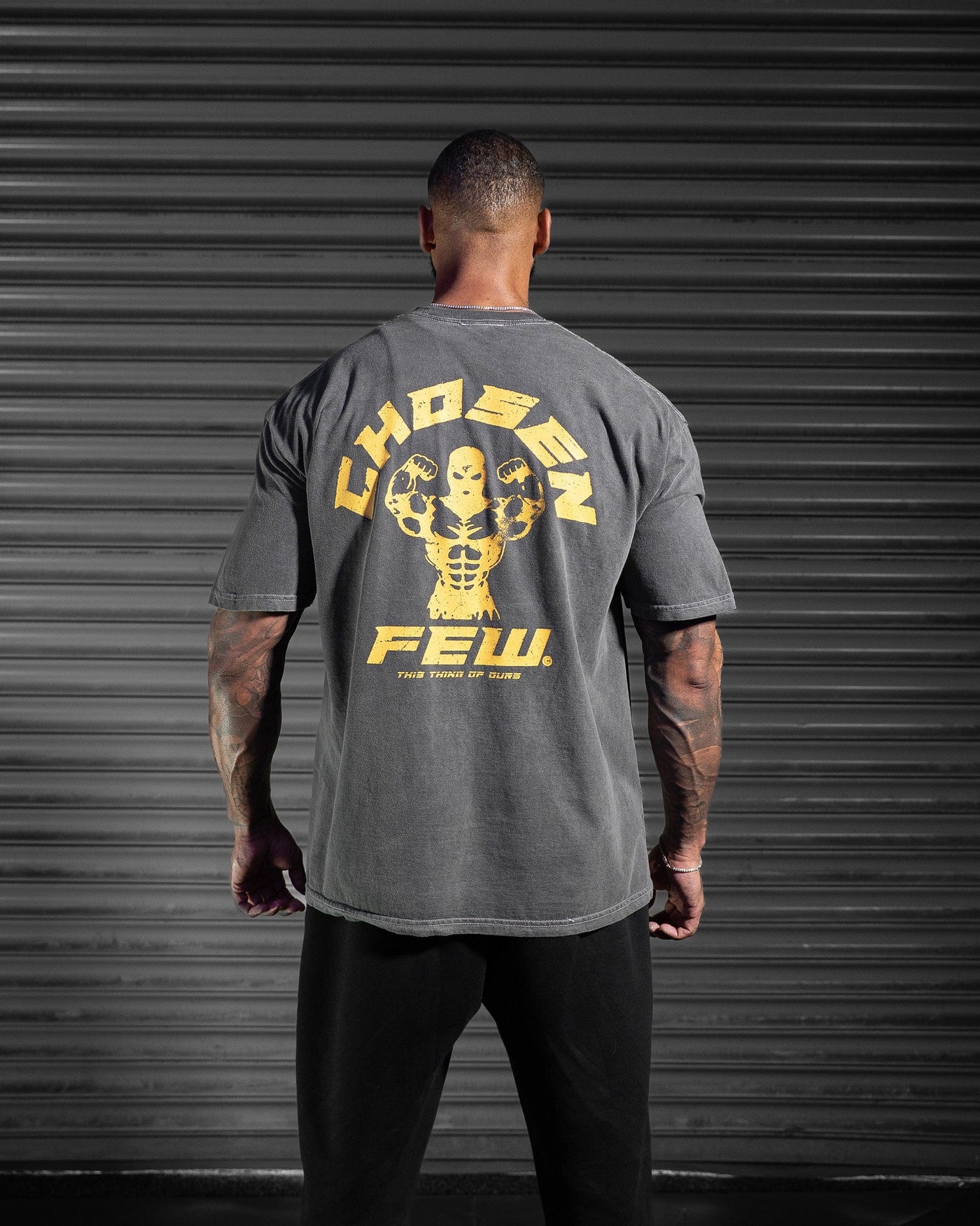 G Gym Tee - Vintage Black & Golds Yellow Legacy Edition