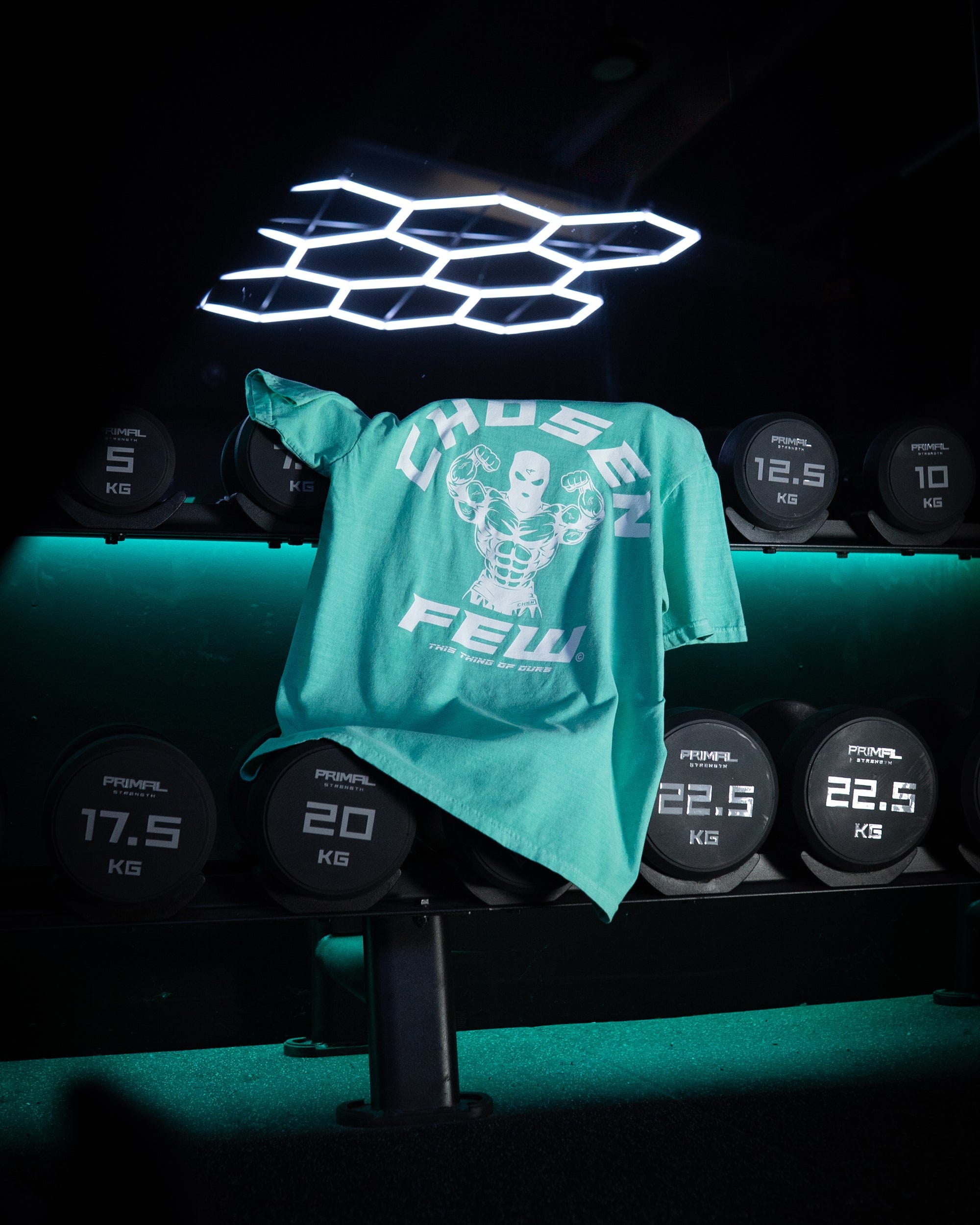 G Gym Tee - Vintage Teal & White