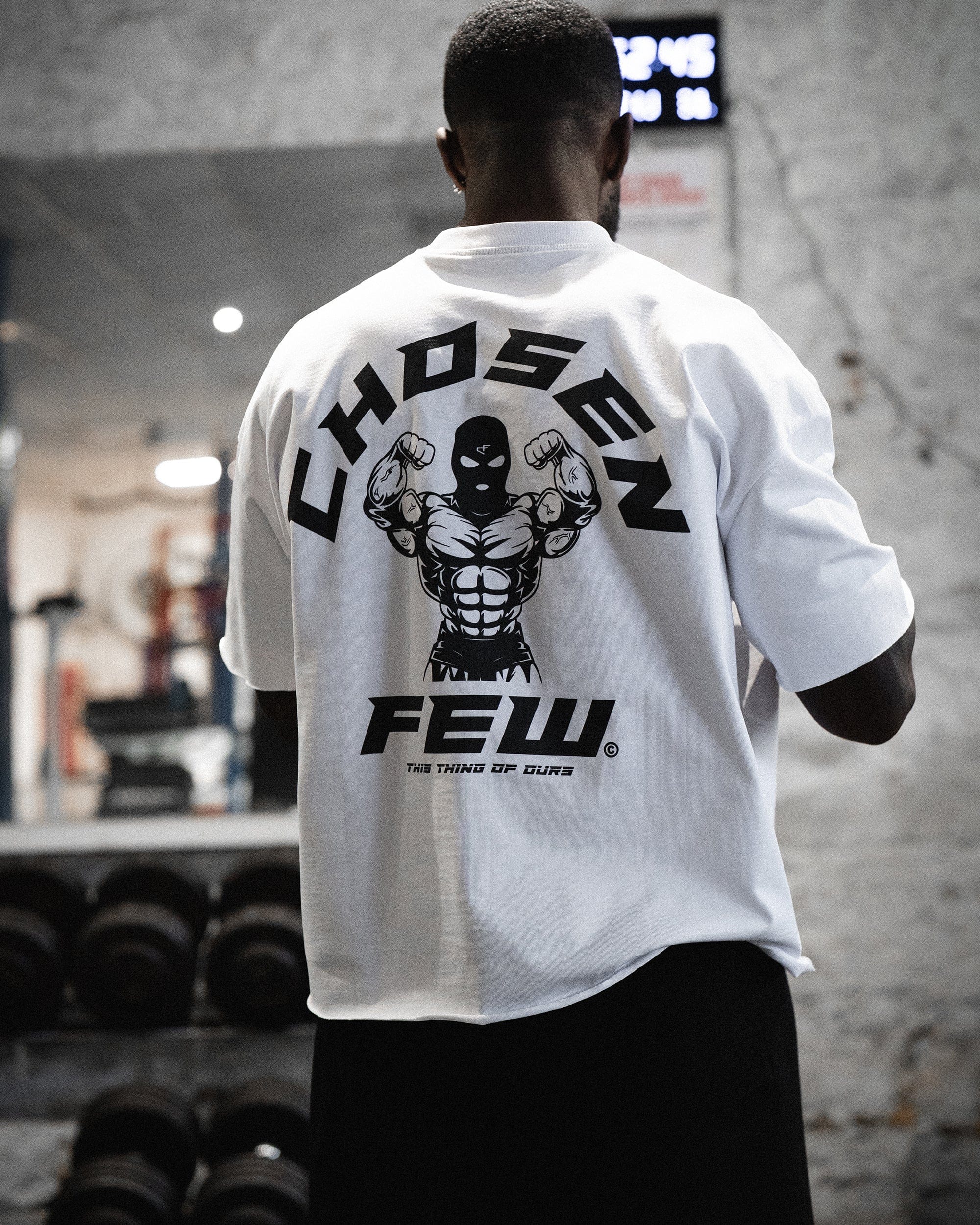 G Gym - Box V2 Tee - White & Black-thumbmail-6