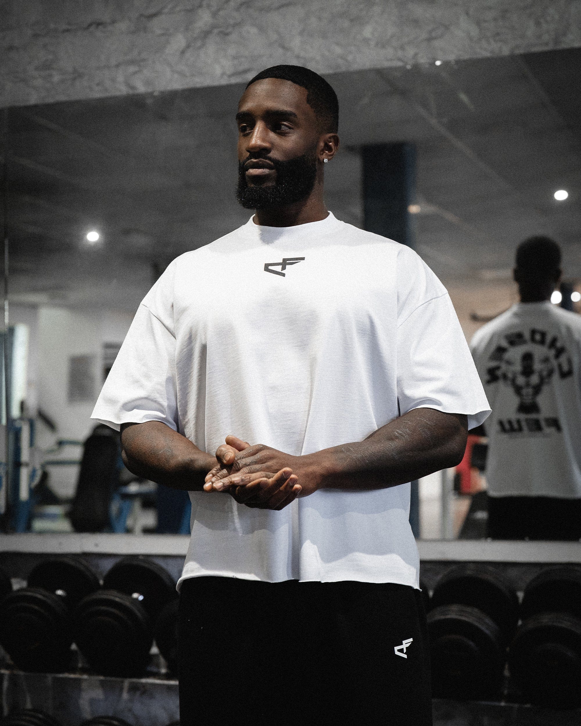G Gym - Box V2 Tee - White & Black-thumbmail-4