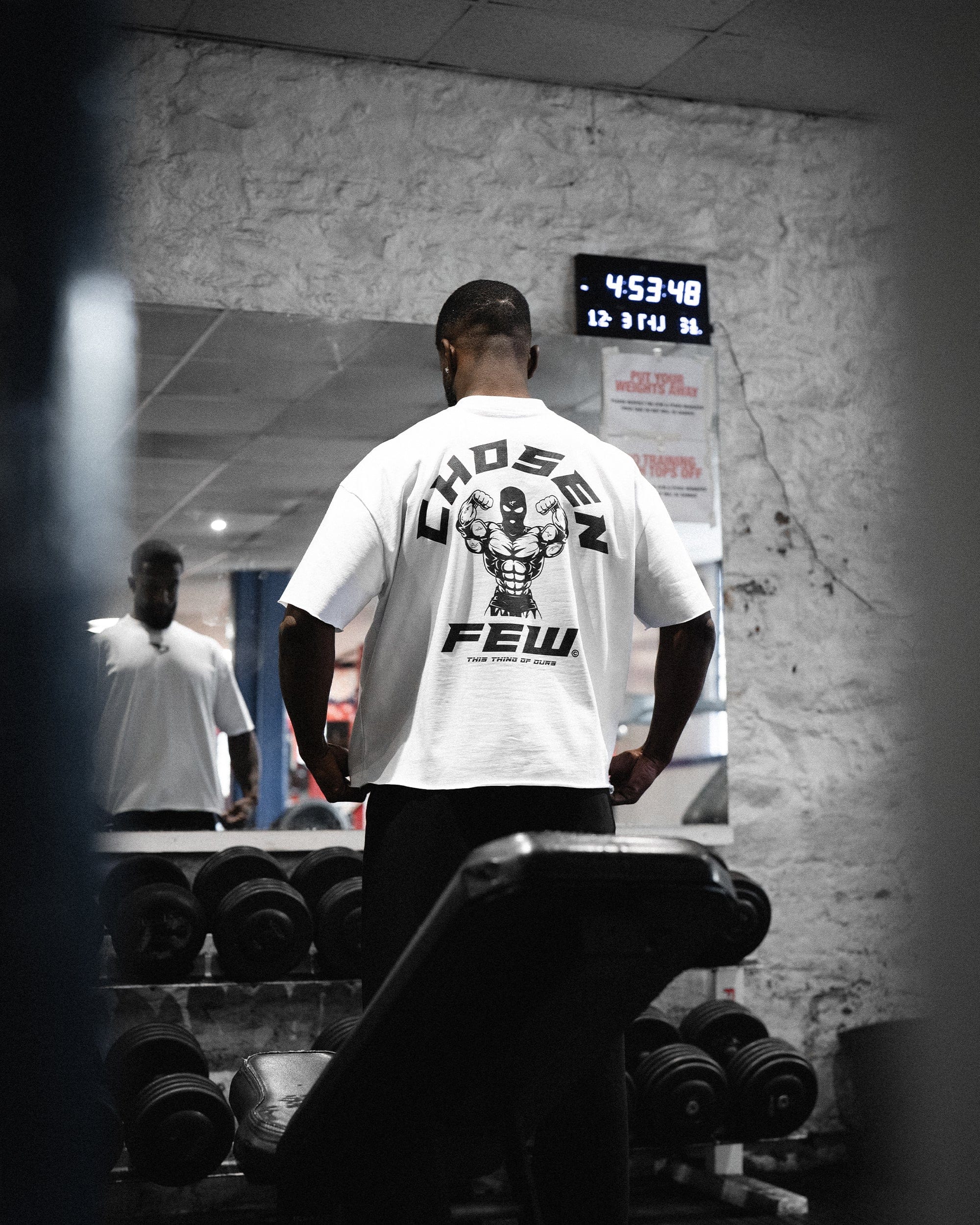 G Gym - Box V2 Tee - White & Black-thumbmail-3