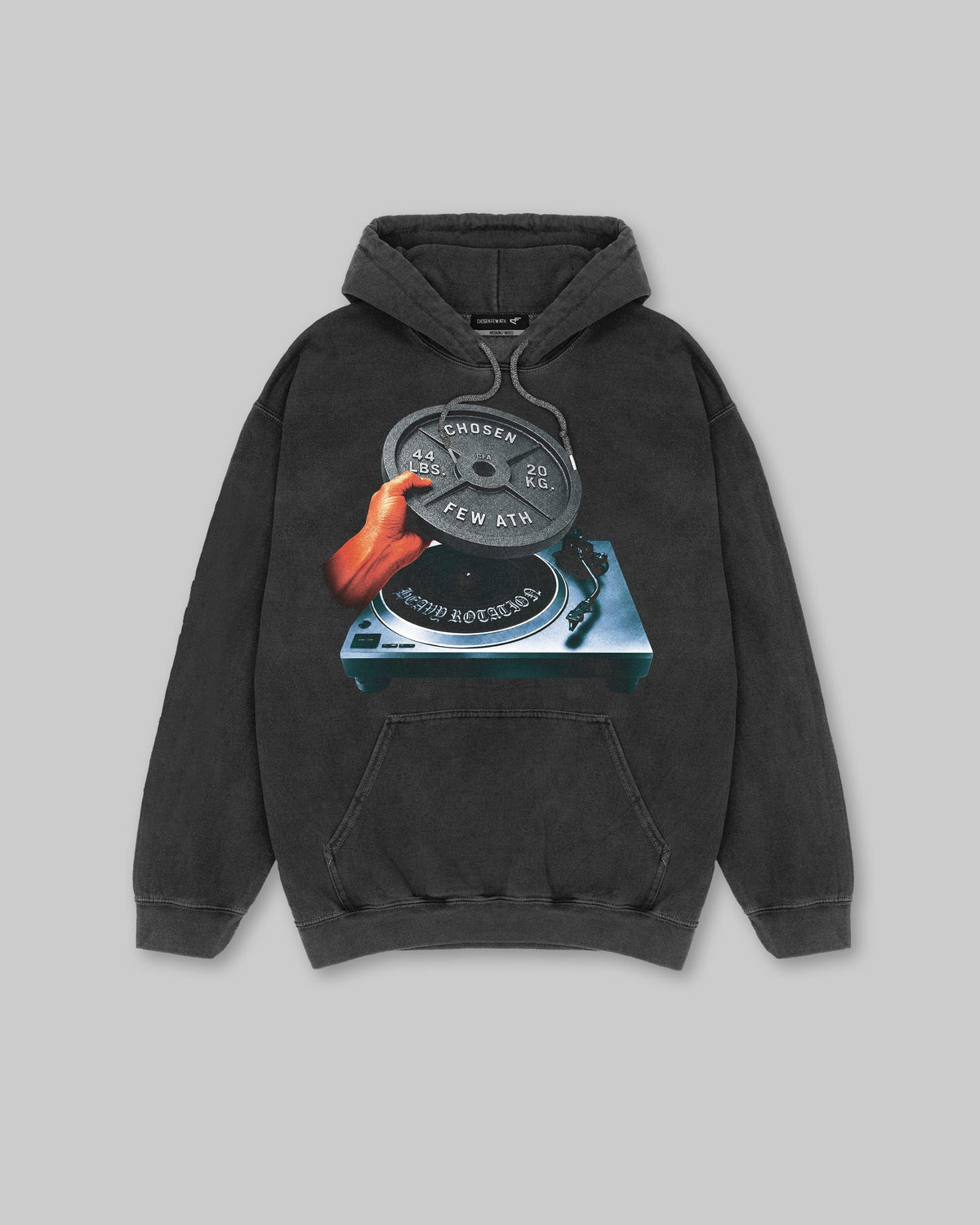 Heavy Rotation - Vintage Hoodie - Black-thumbmail-1