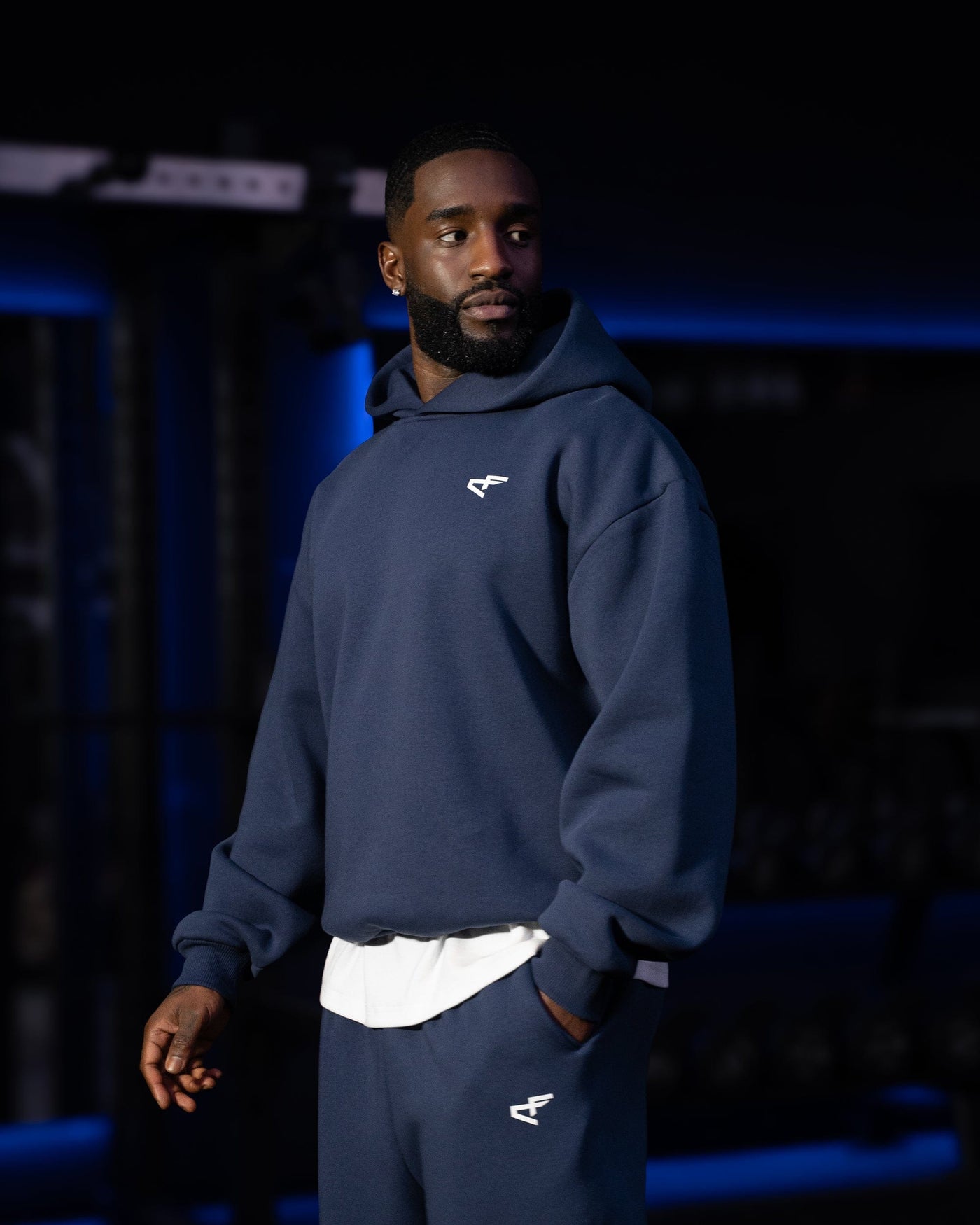 Daily Logo Hoodie - Navy Blue