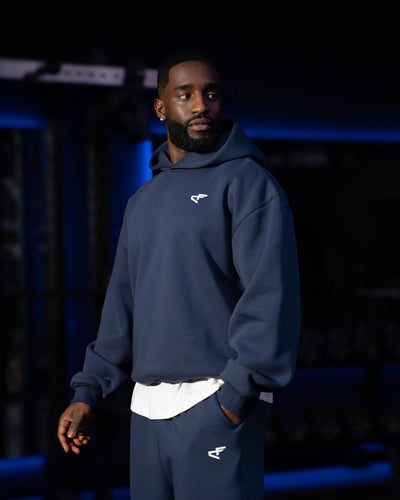 Daily Logo Hoodie - Navy Blue