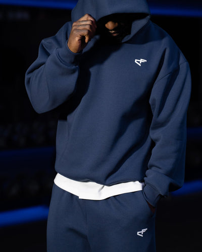 Daily Logo Hoodie - Navy Blue