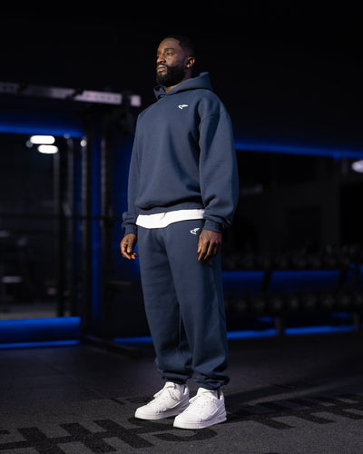 Daily Logo Hoodie - Navy Blue