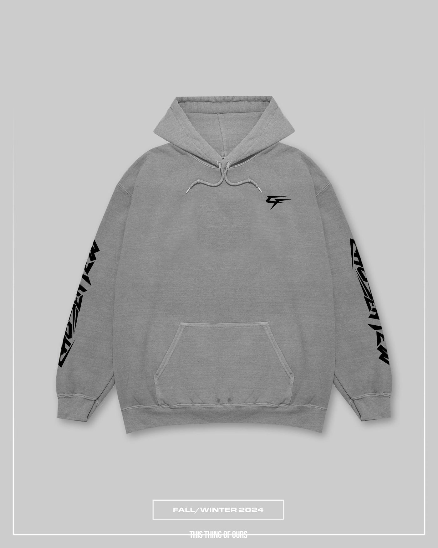 Iron Thunder Hoodie - Vintage Grey & Black