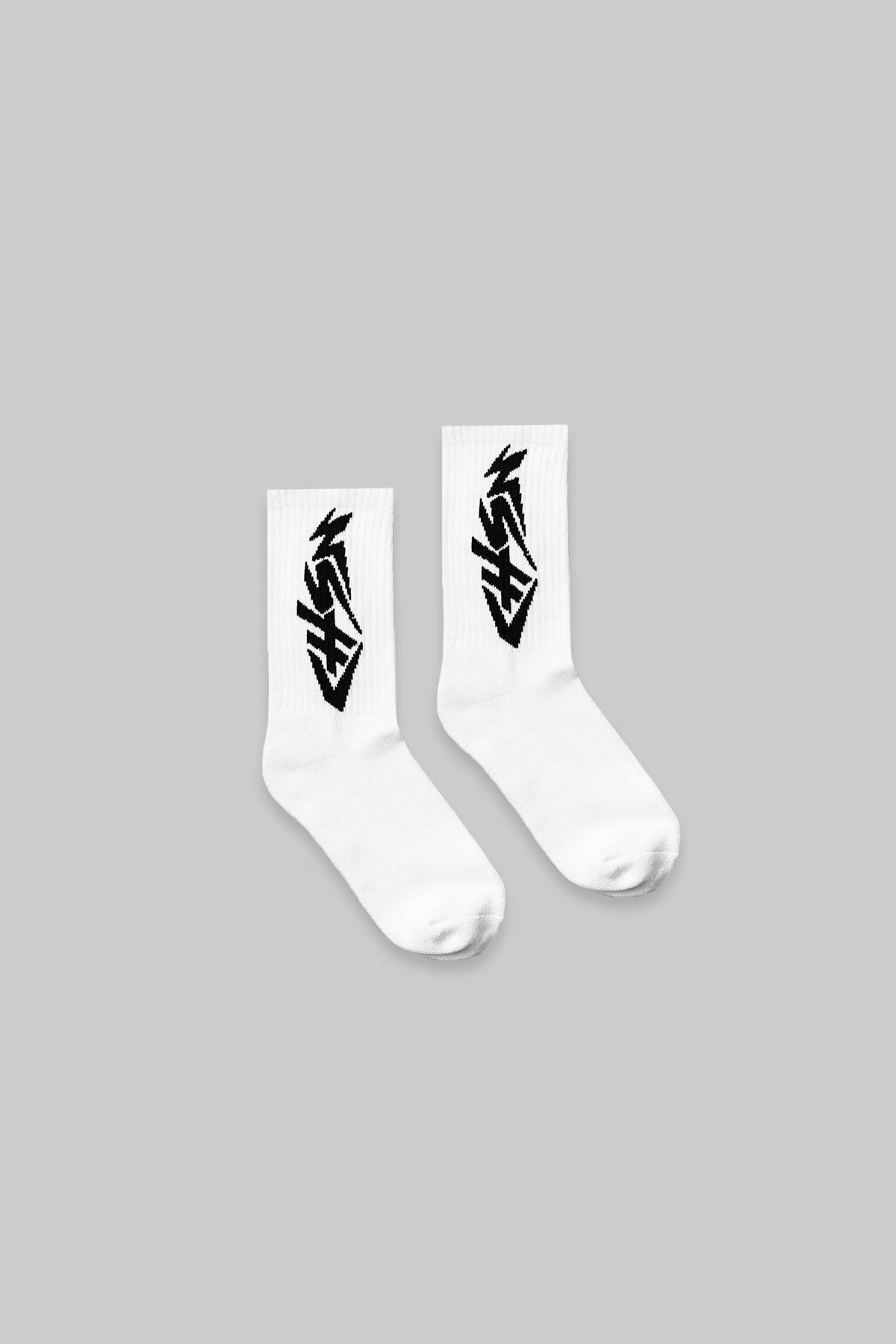 Iron Thunder Sock - White & Black