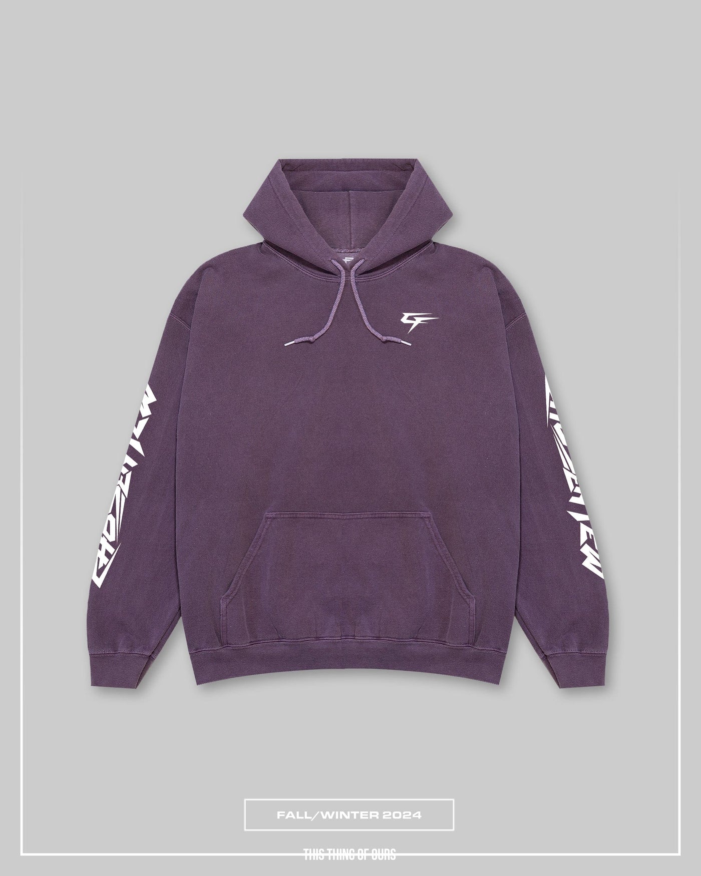 Iron Thunder Hoodie - Vintage Grape & White