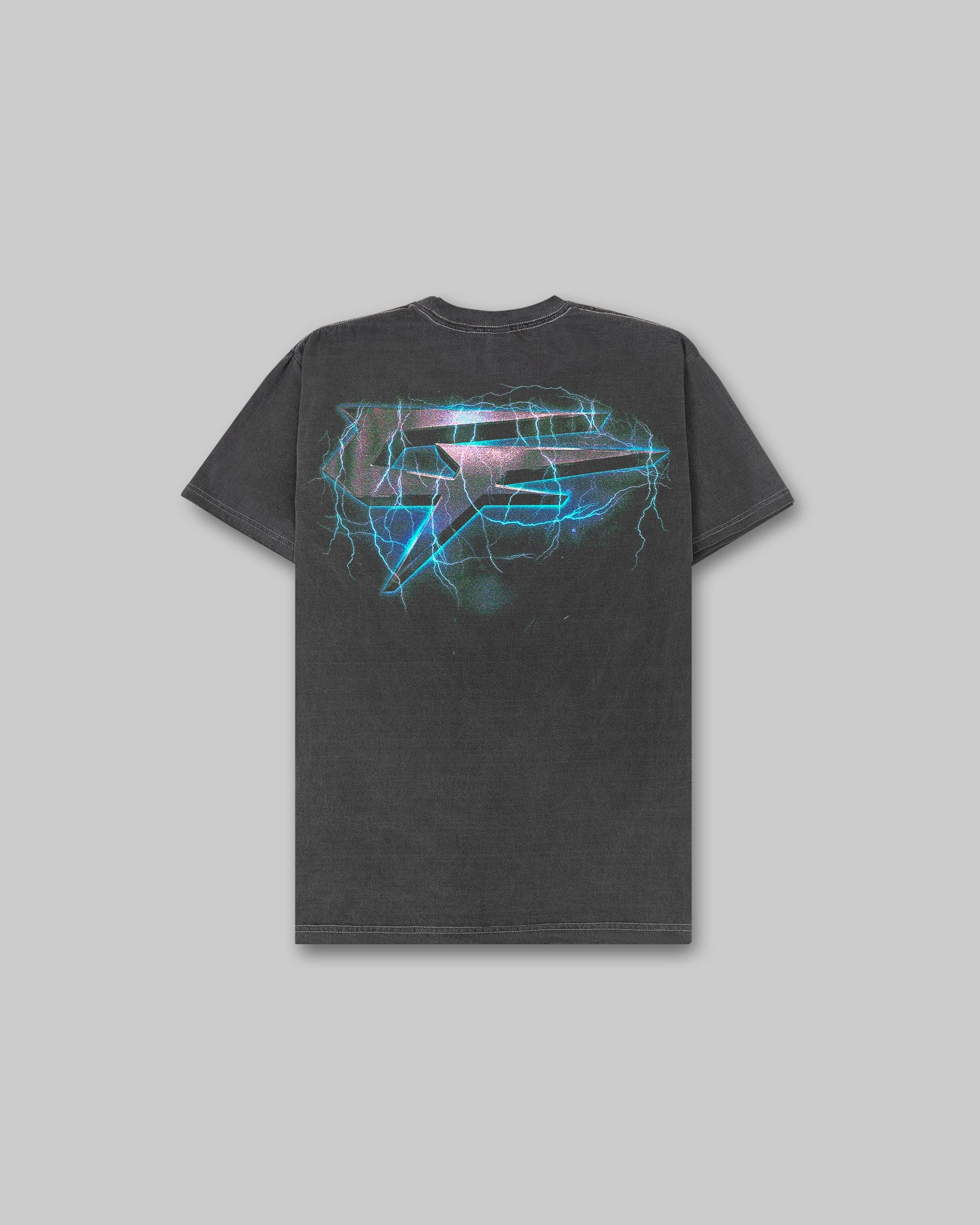 Iron Thunder Branded Vintage Tee - Black & Electric Blue
