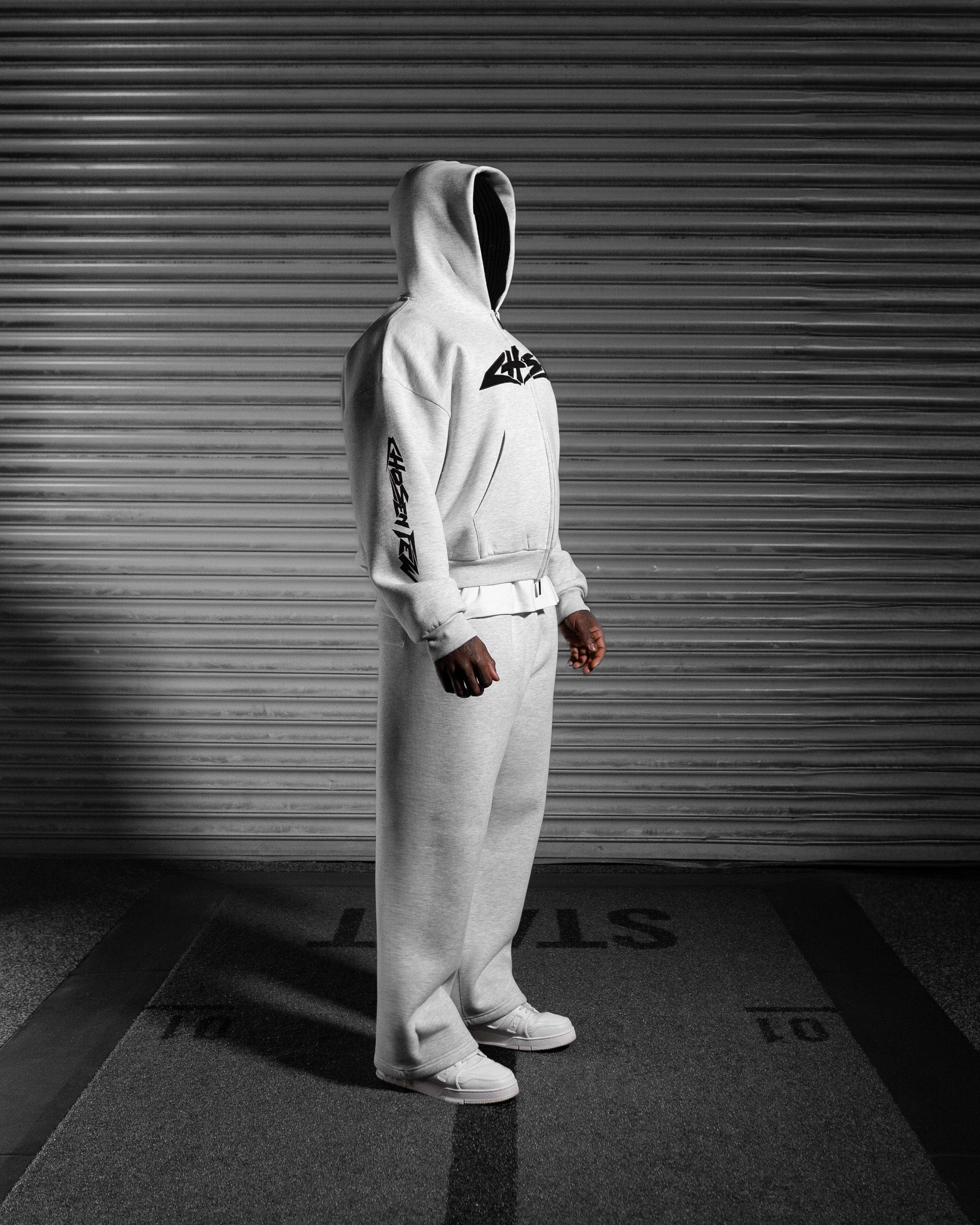 Iron Thunder Wide Joggers - Salt & Pepper