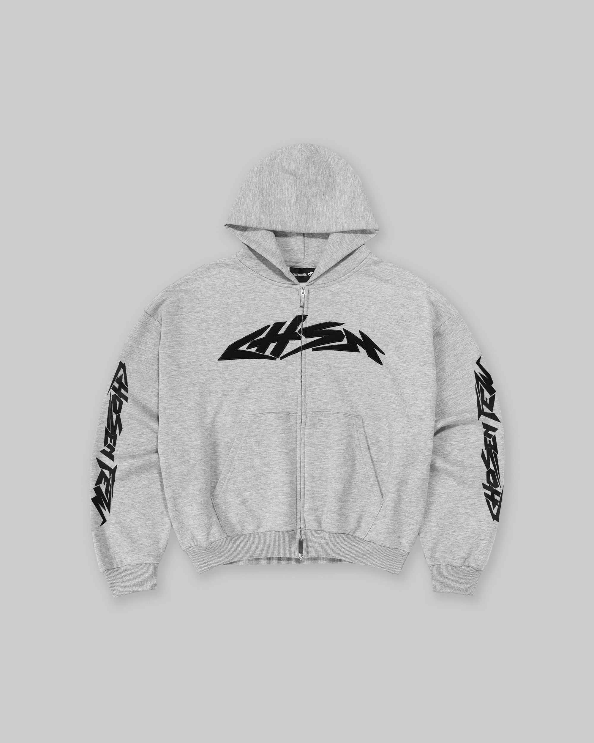 Iron Thunder Zip Hoodie - Salt & Pepper