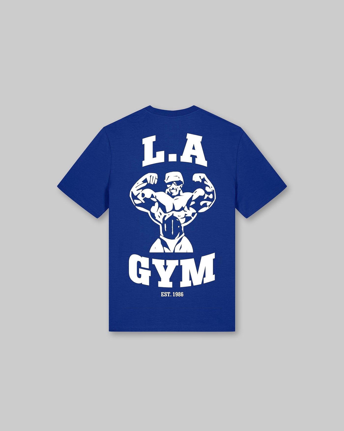 L.A Gym Official Fitted Tee - Midnight Blue & White