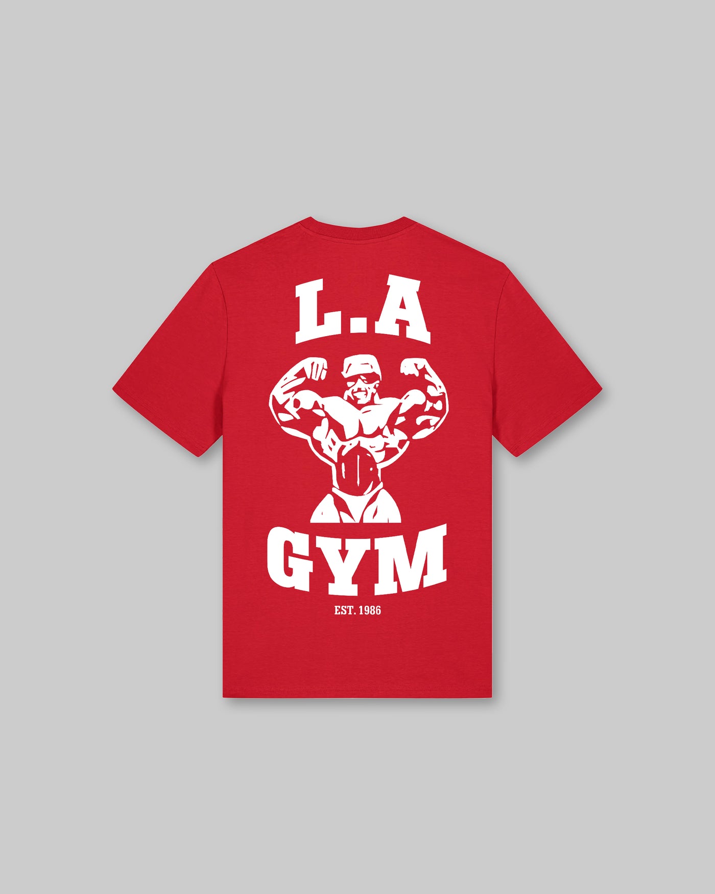 L.A Gym Official Fitted Tee - Red & White