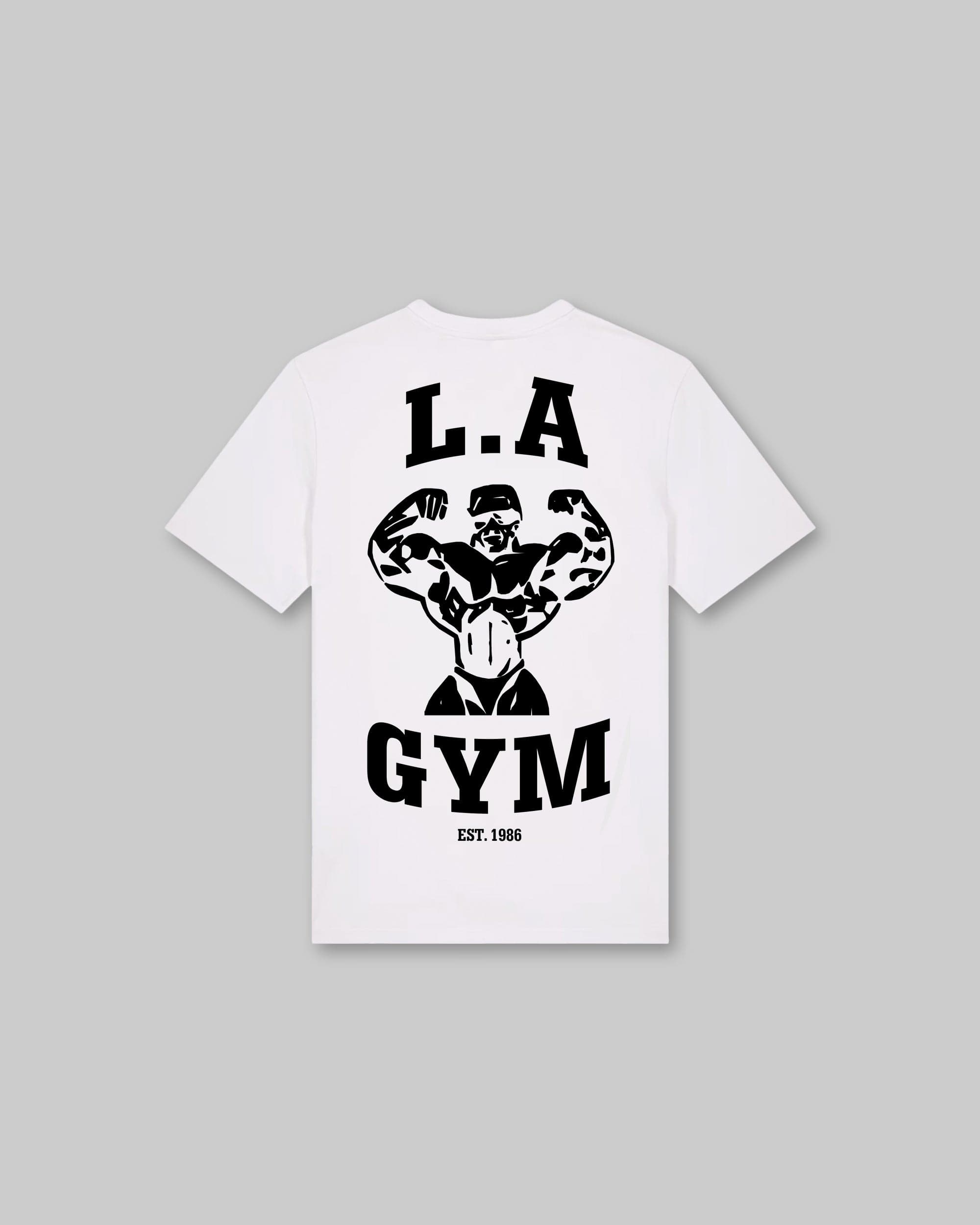 L.A Gym Official Fitted Tee - White & Black
