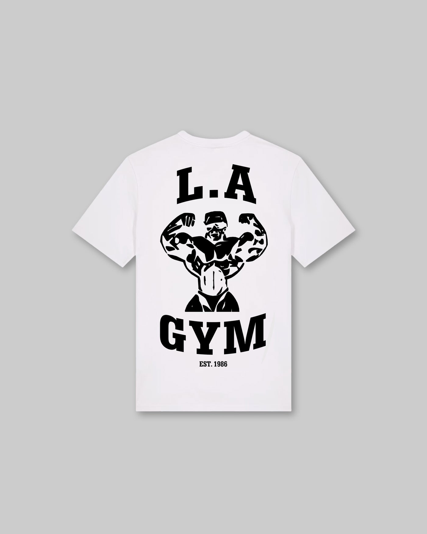 L.A Gym Official Fitted Tee - White & Black