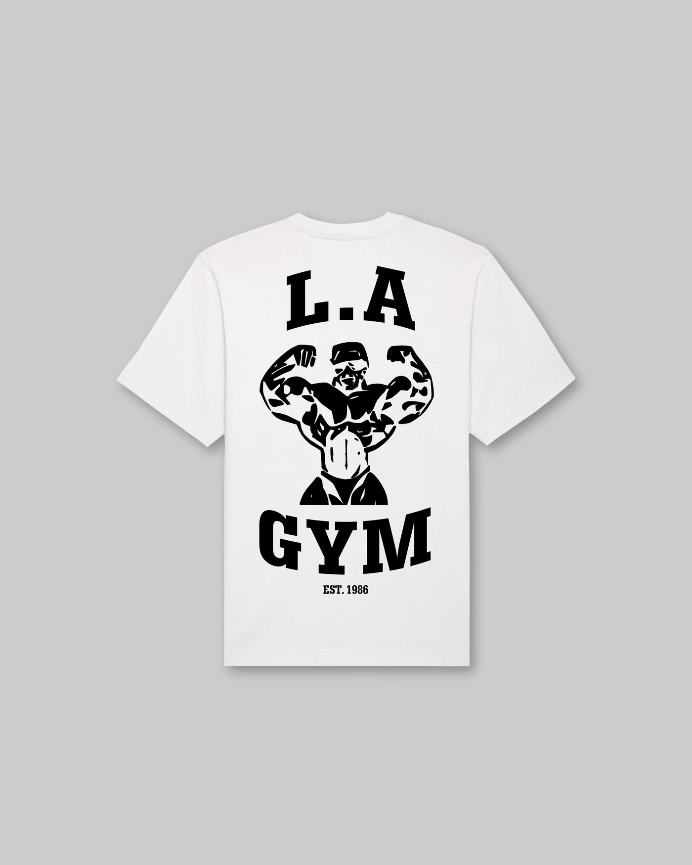 L.A Gym Official Heavy Tee - White & Black