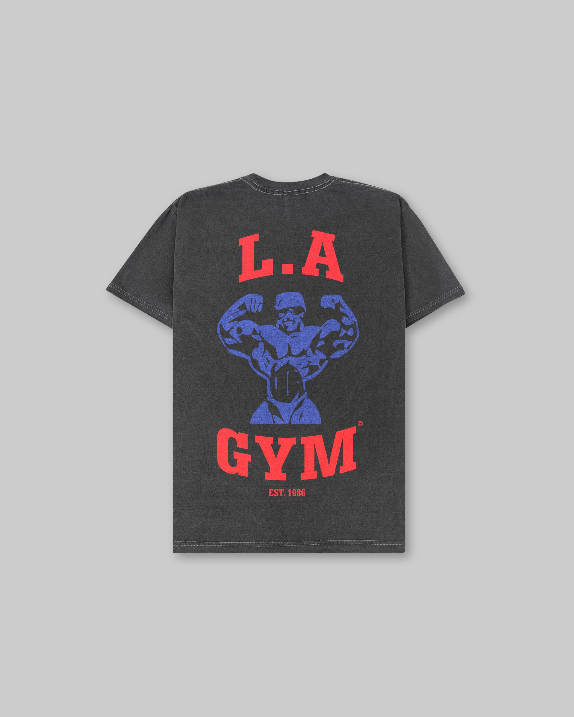 LA Gym Tee - Vintage Black, Red & Blue