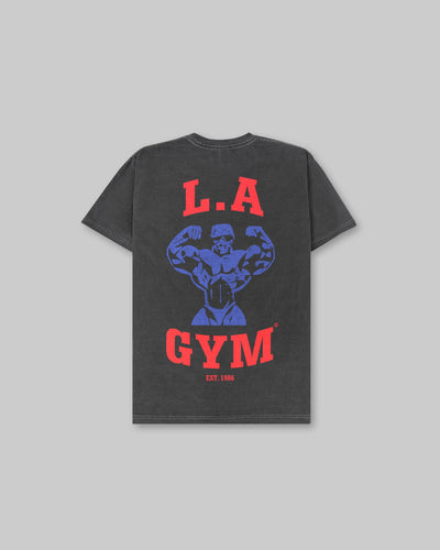 LA Gym Tee - Vintage Black, Red & Blue