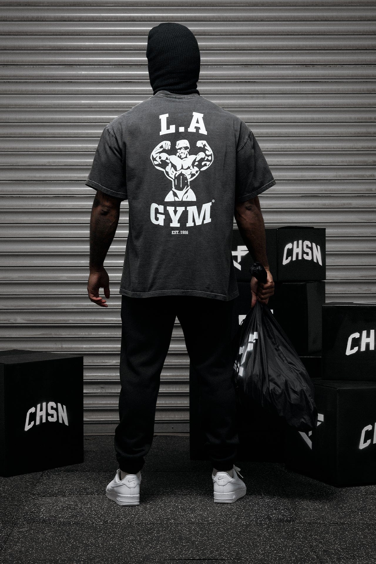 L.A Gym Official Tee Retro Black & Vintage White
