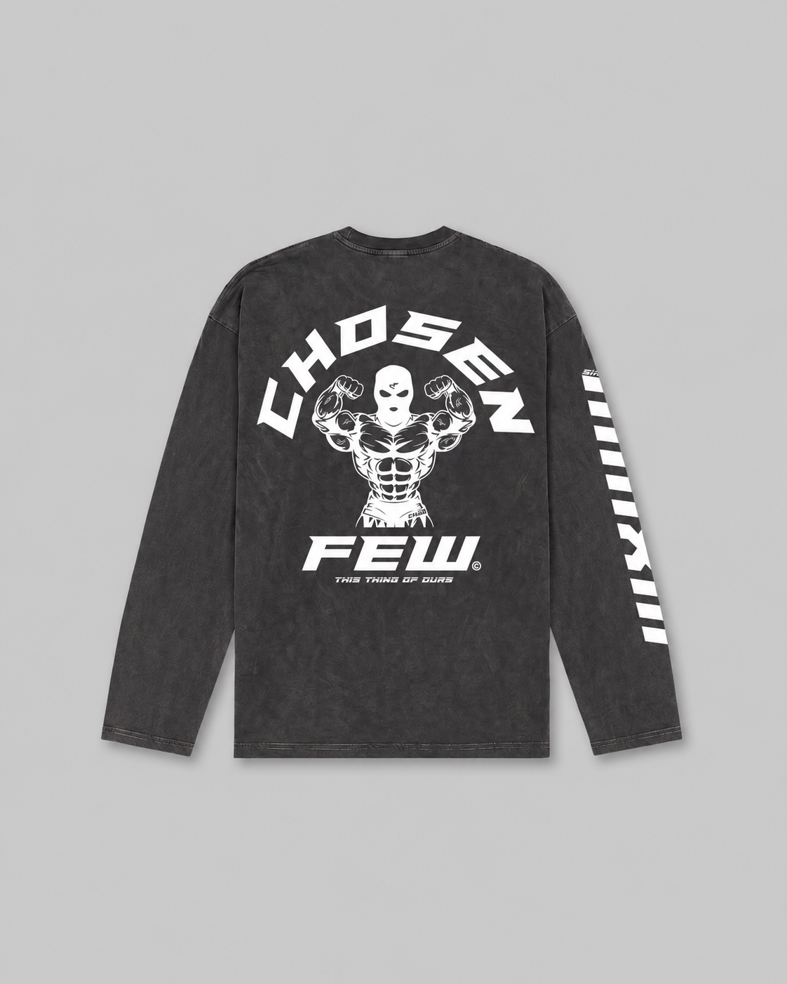 G Gym - Vintage Long Sleeve Tee - Black & White