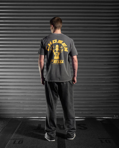 G Gym Tee - Vintage Black & Golds Yellow Legacy Edition