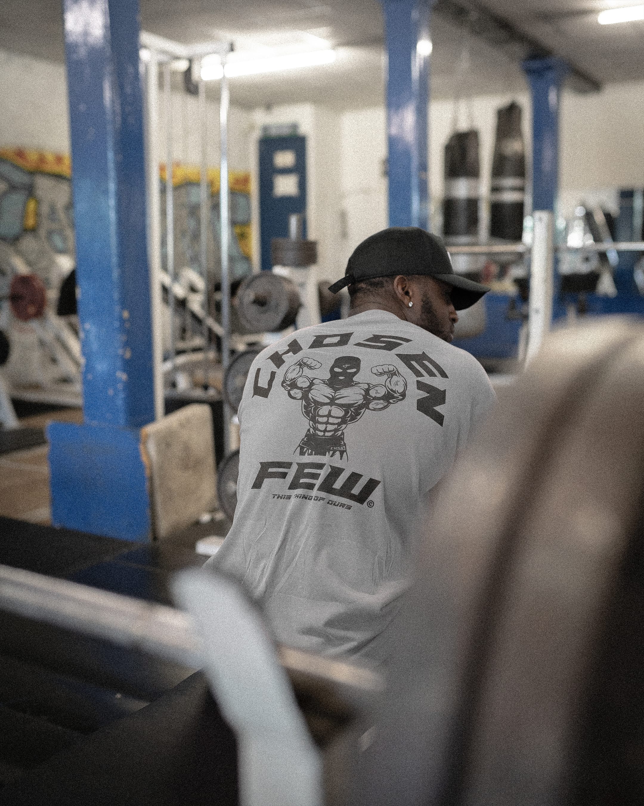 G Gym - Vintage Long Sleeve Tee - Grey & Black-thumbmail-3