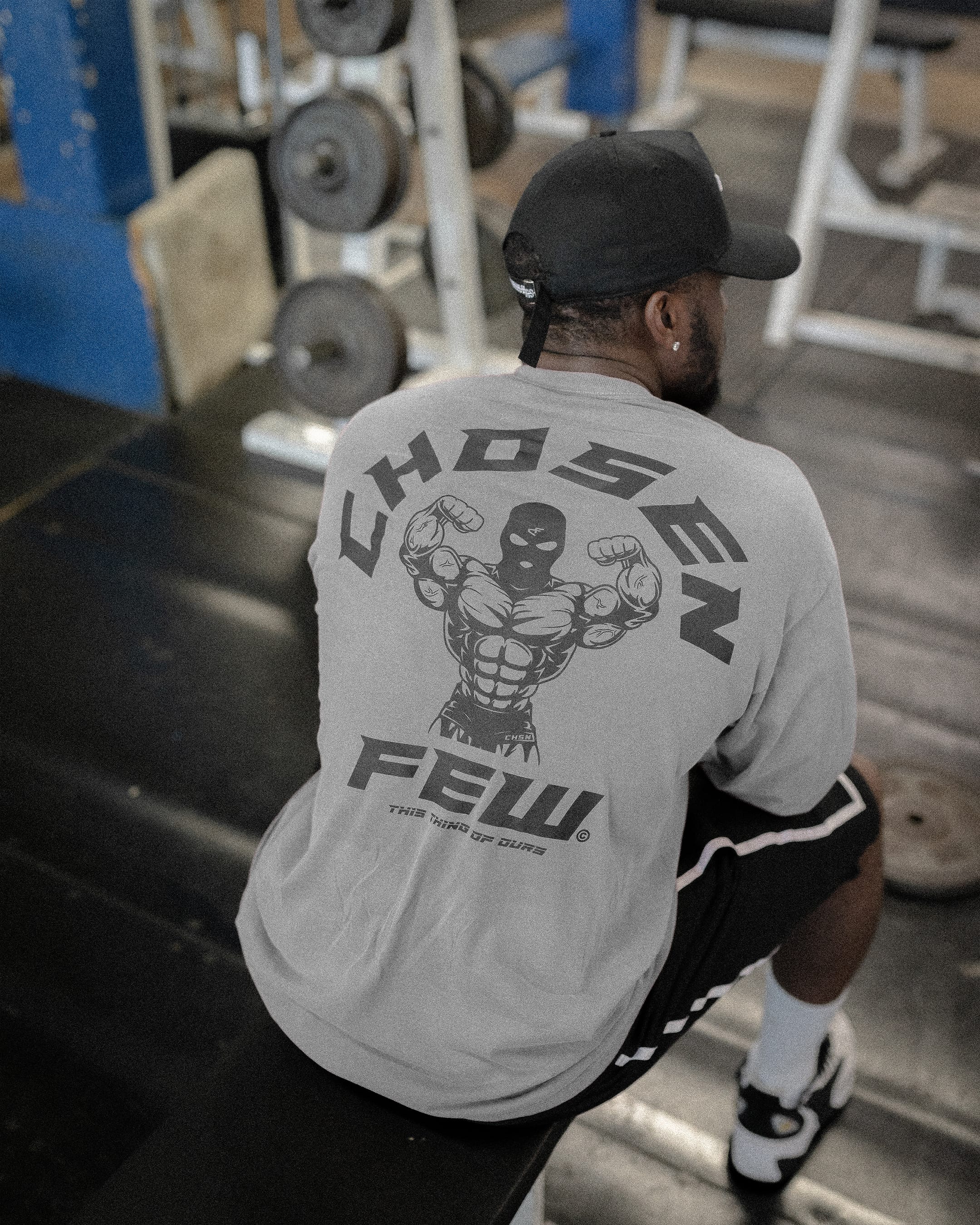 G Gym - Vintage Long Sleeve Tee - Grey & Black-thumbmail-5