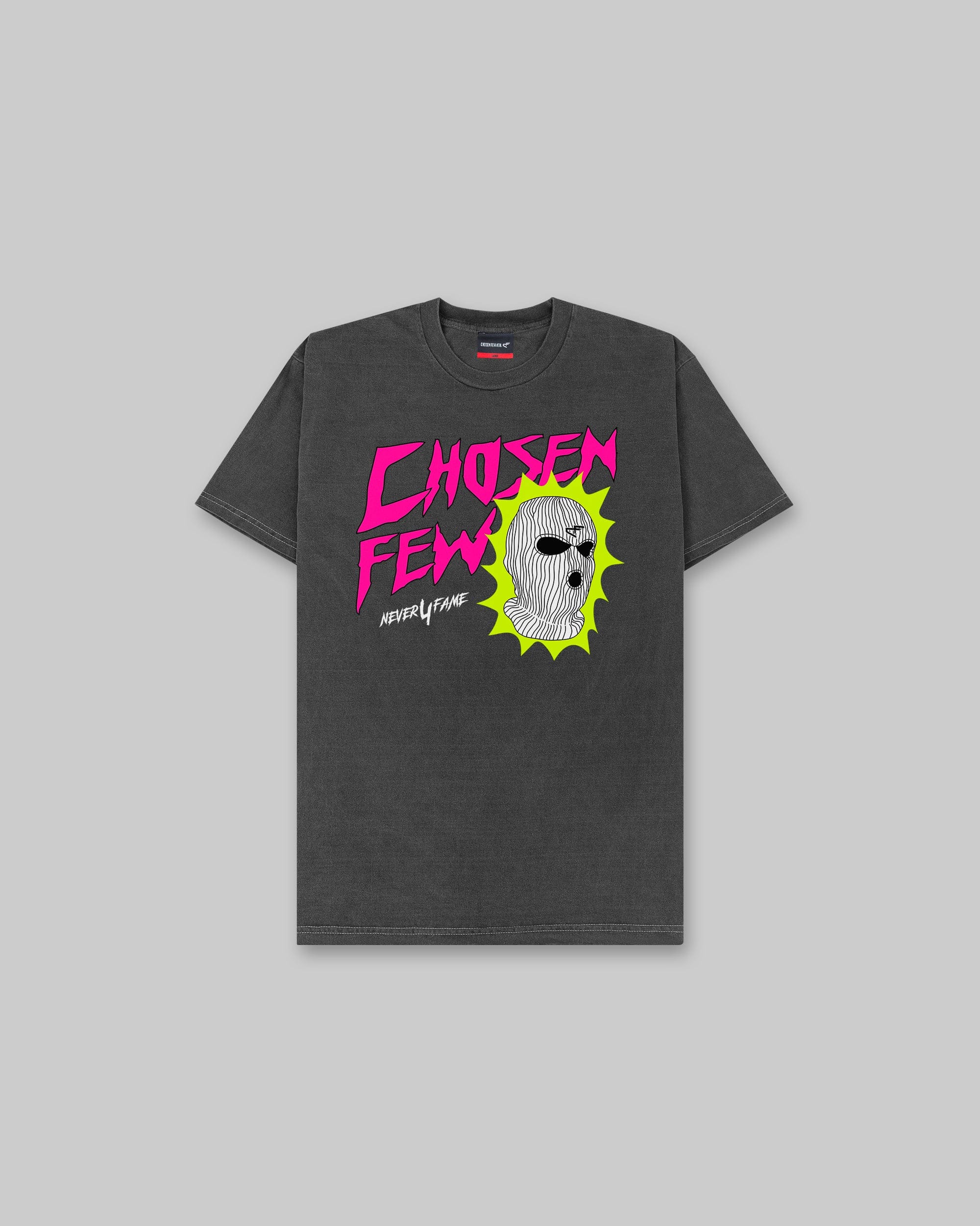 Never4Fame Neon Vintage Tee - Black