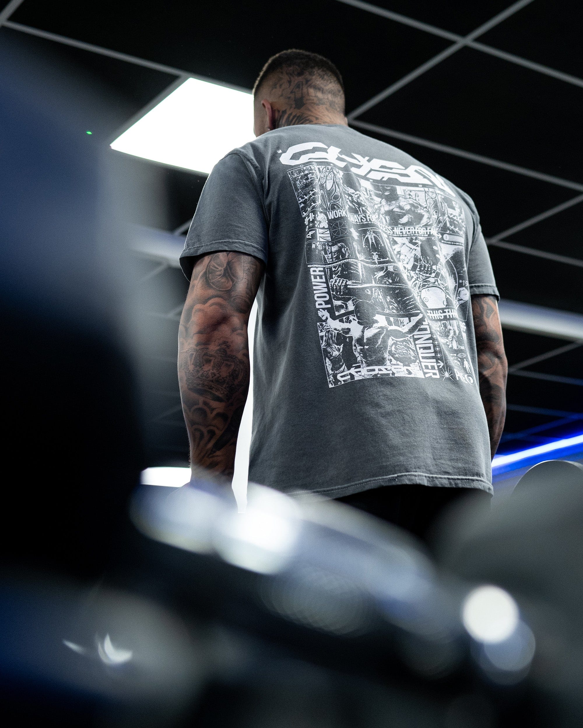 Never4Fame Nostalgia Vintage Tee - Black-thumbmail-4