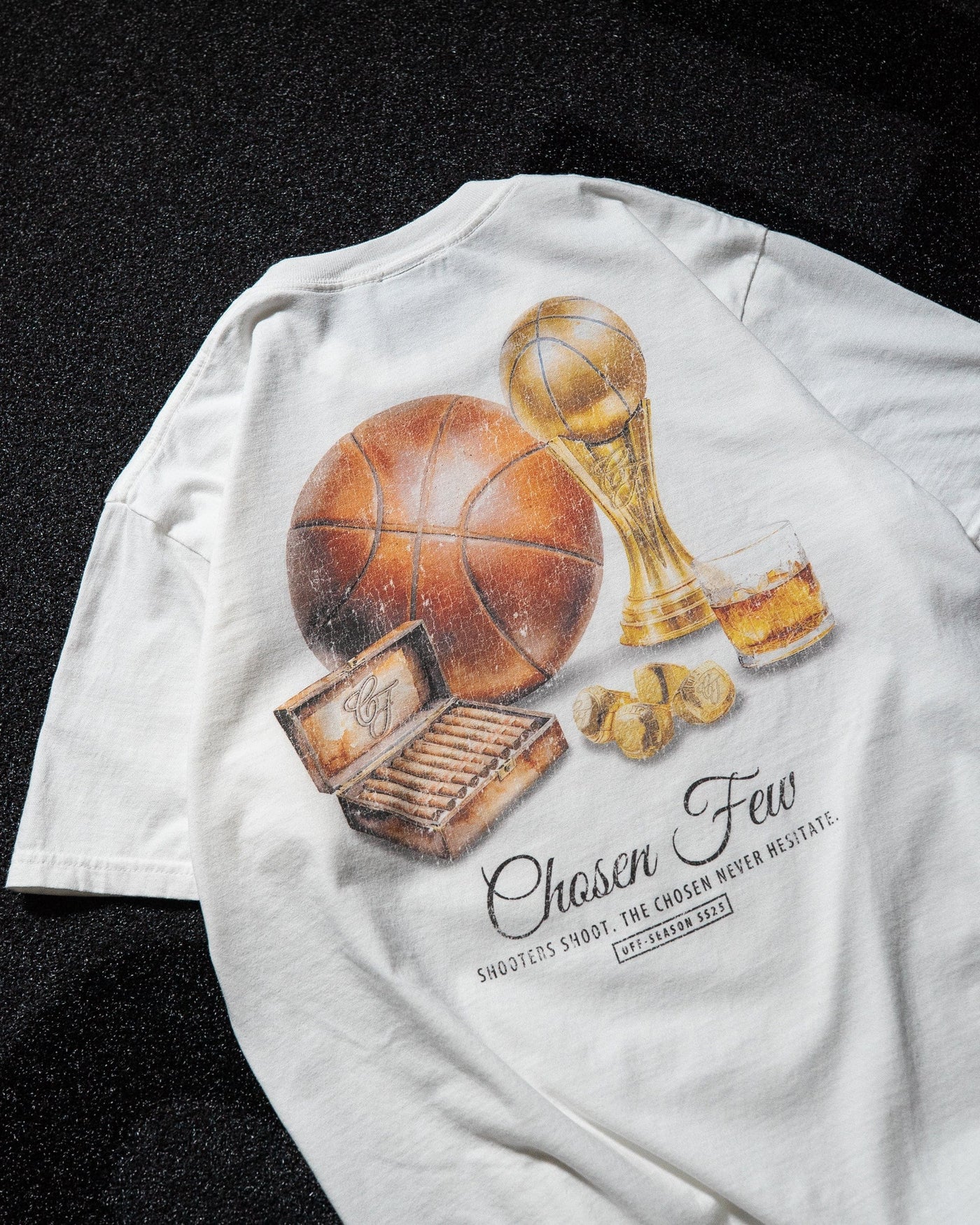 Off-Season Basketball SS25 Vintage Tee - White