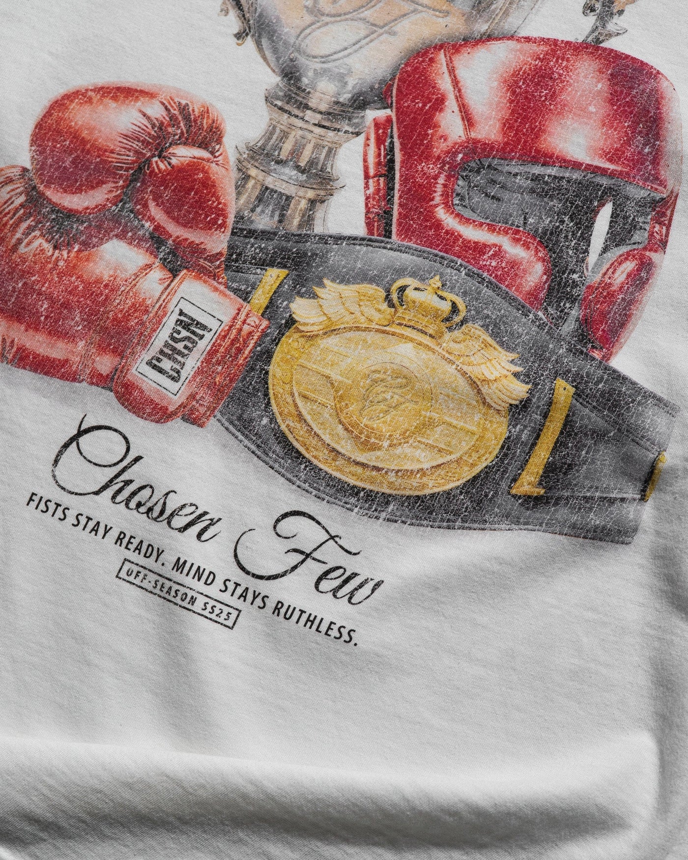 Off-Season Boxing SS25 Vintage Tee - White
