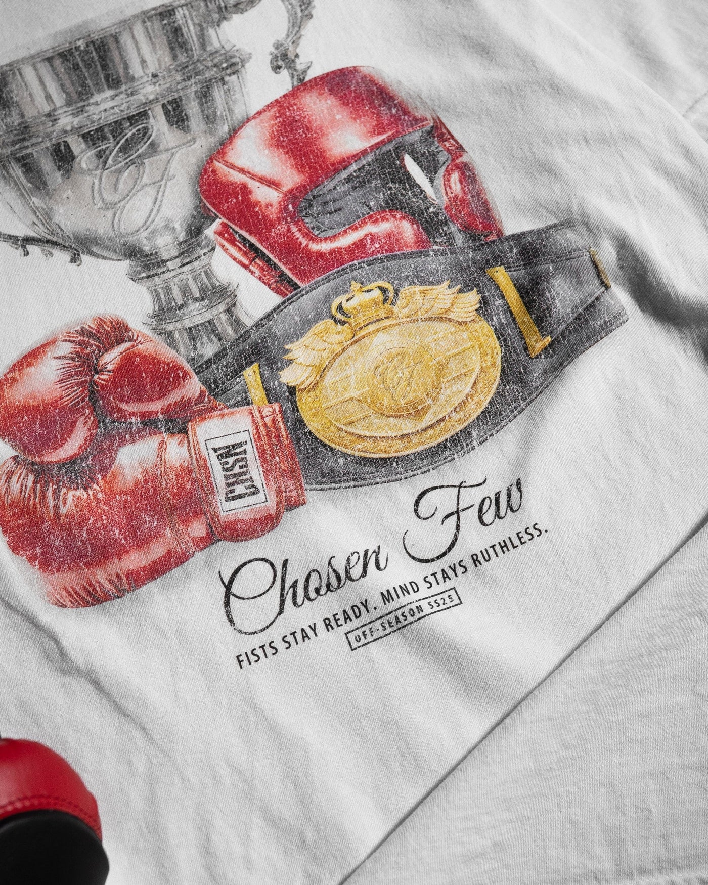 Off-Season Boxing SS25 Vintage Tee - White