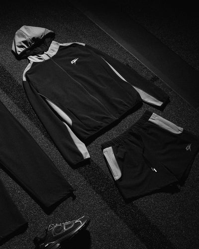 Performance Zip Hoodie - Black & Grey