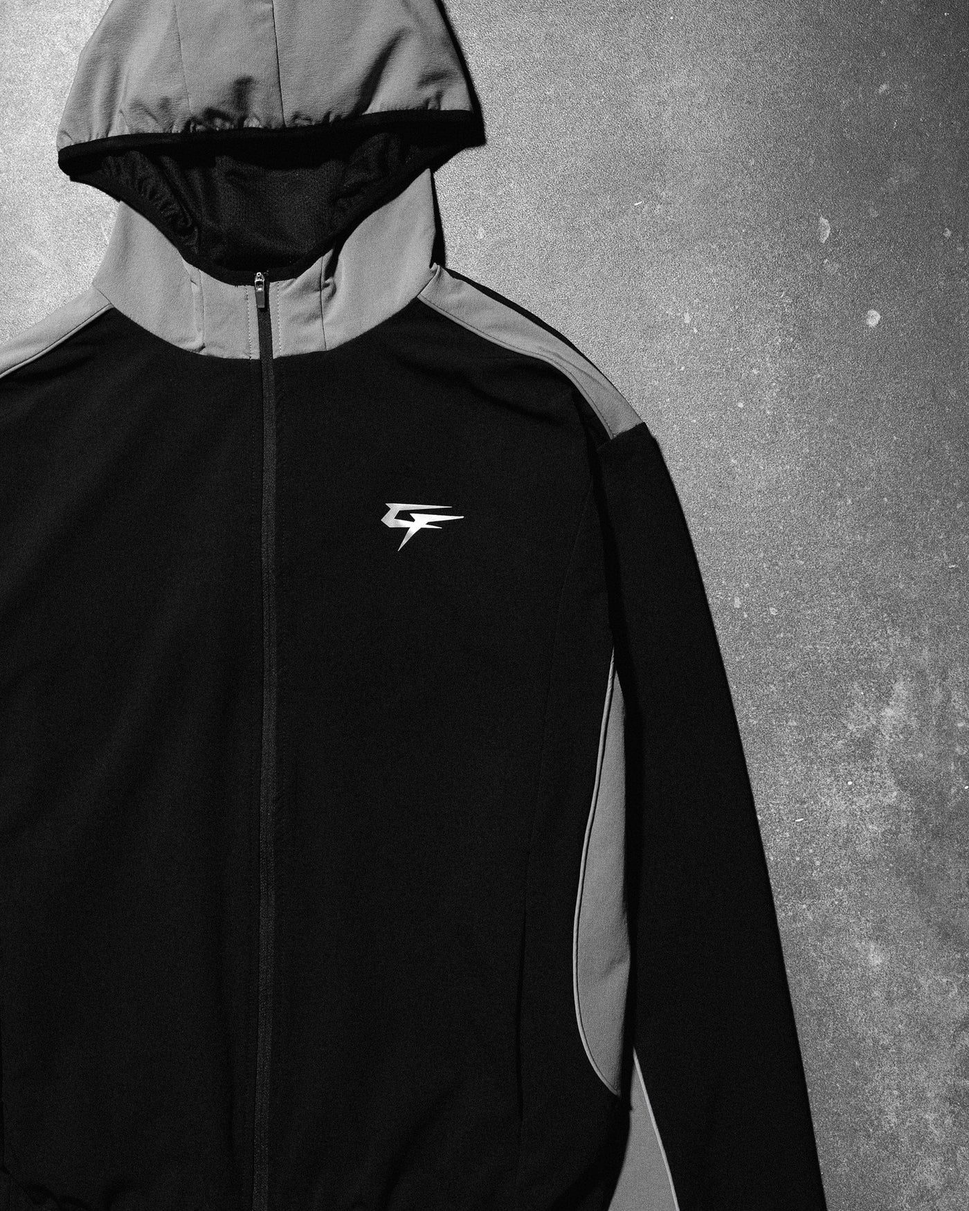 Performance Zip Hoodie - Black & Grey