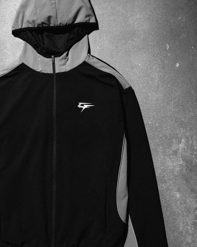 Performance Zip Hoodie - Black & Grey