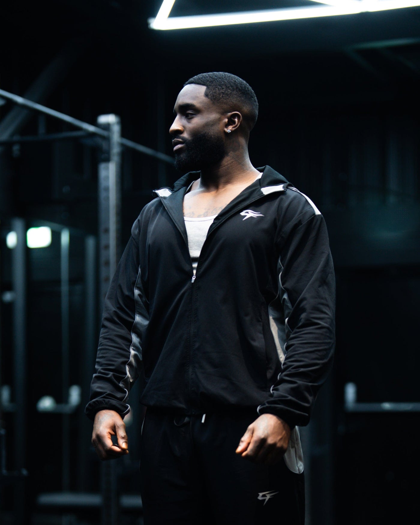 Performance Zip Hoodie - Black & Grey