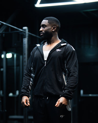 Performance Zip Hoodie - Black & Grey