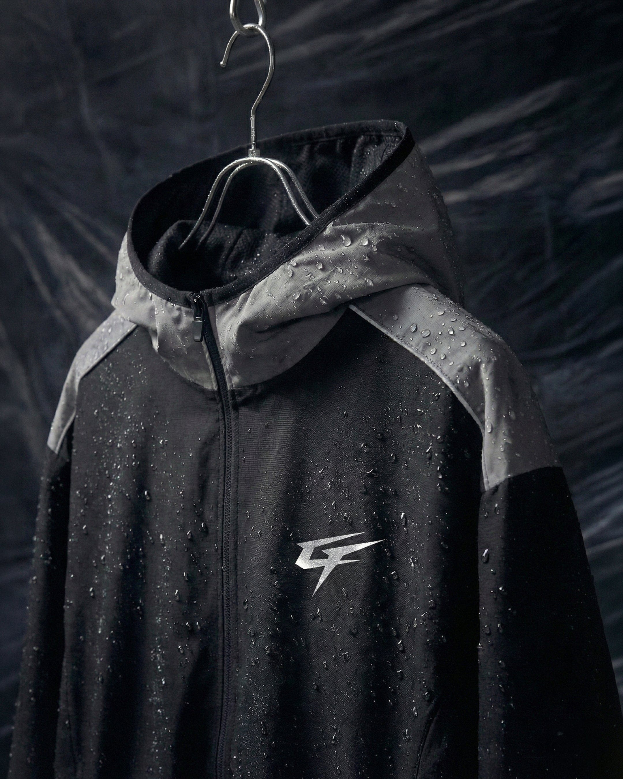 Performance Zip Hoodie - Black & Grey