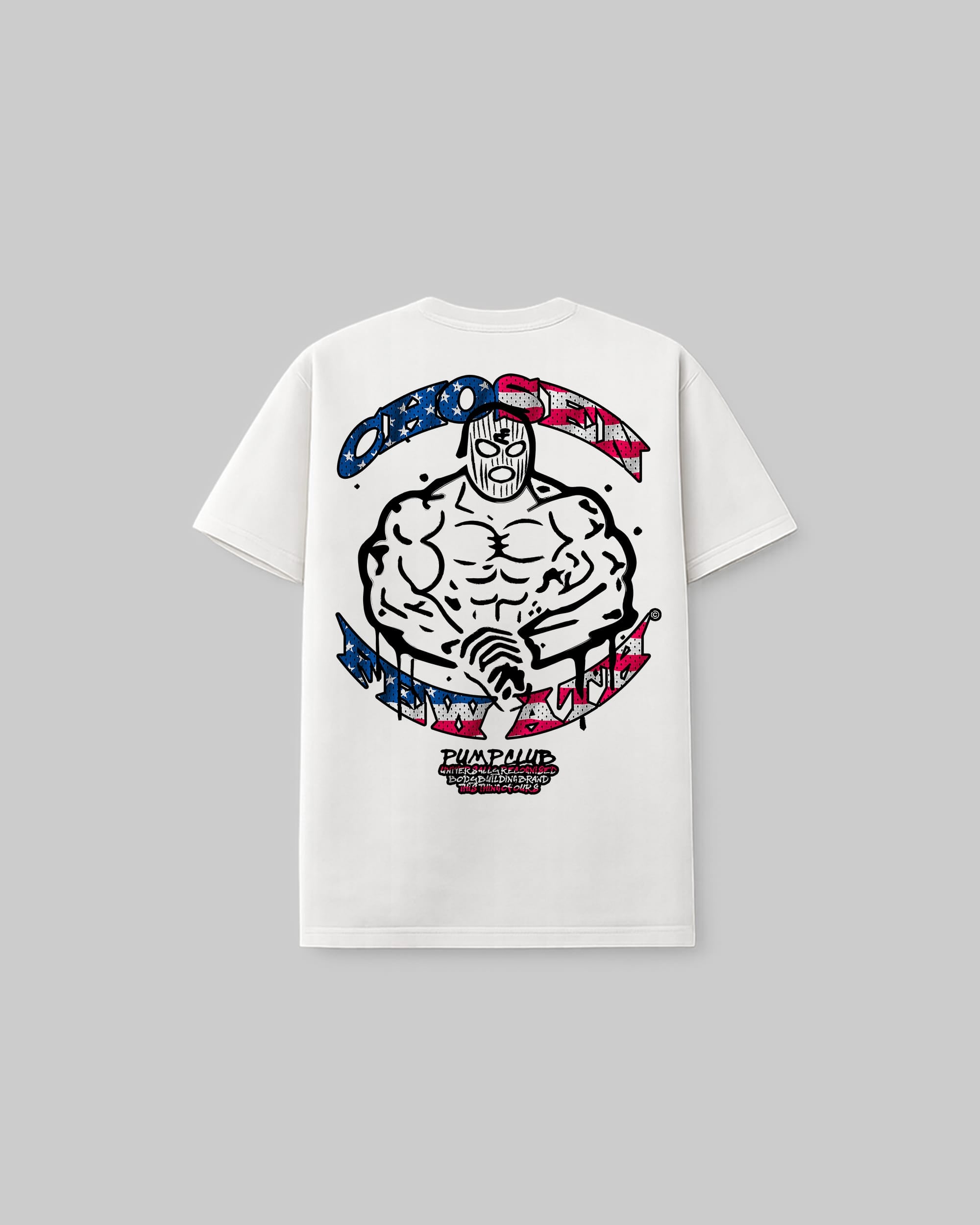 Pump Club - Vintage Tee - White Stars & Stripes