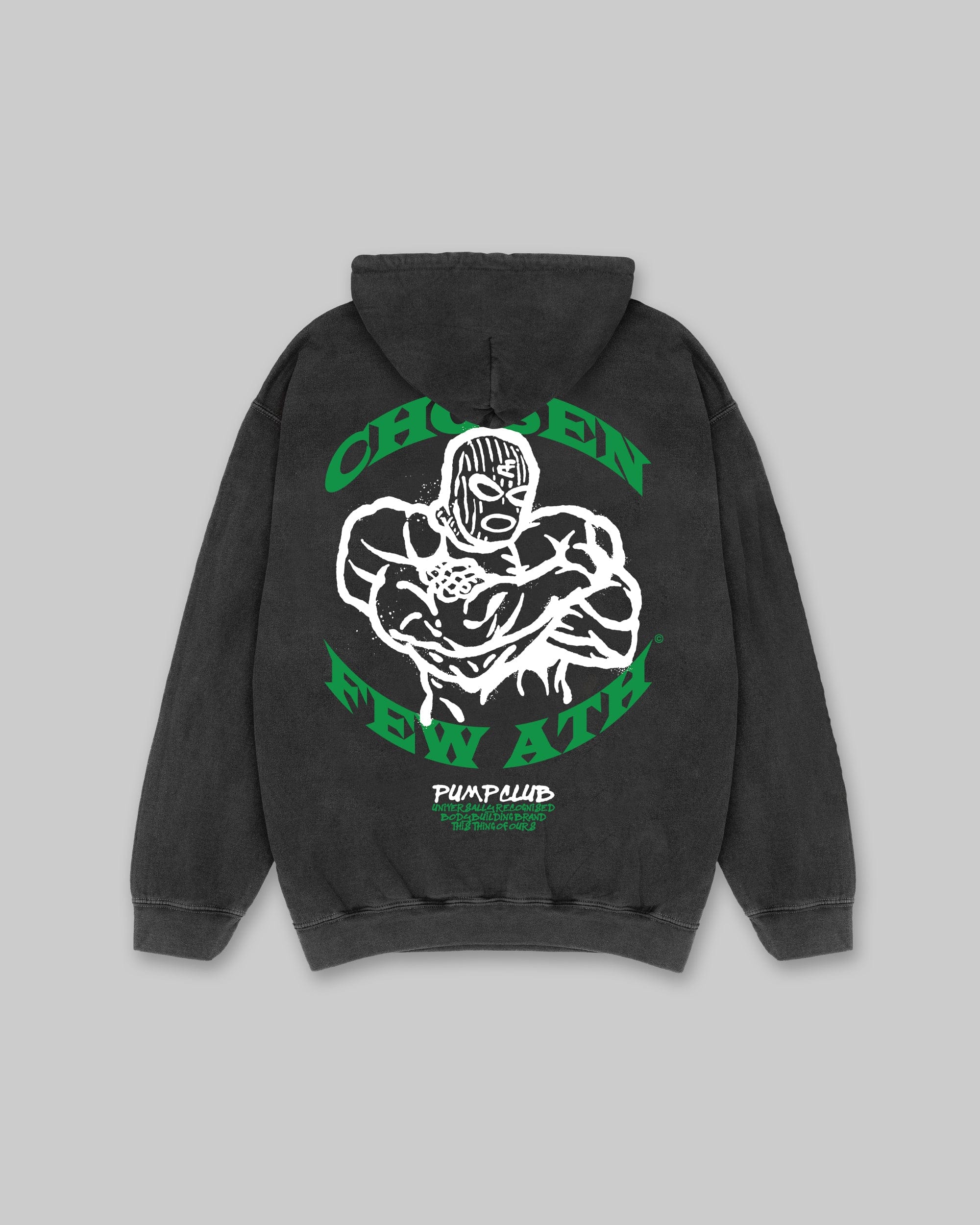 Pump Club - Vintage Hoodie - Black & Green