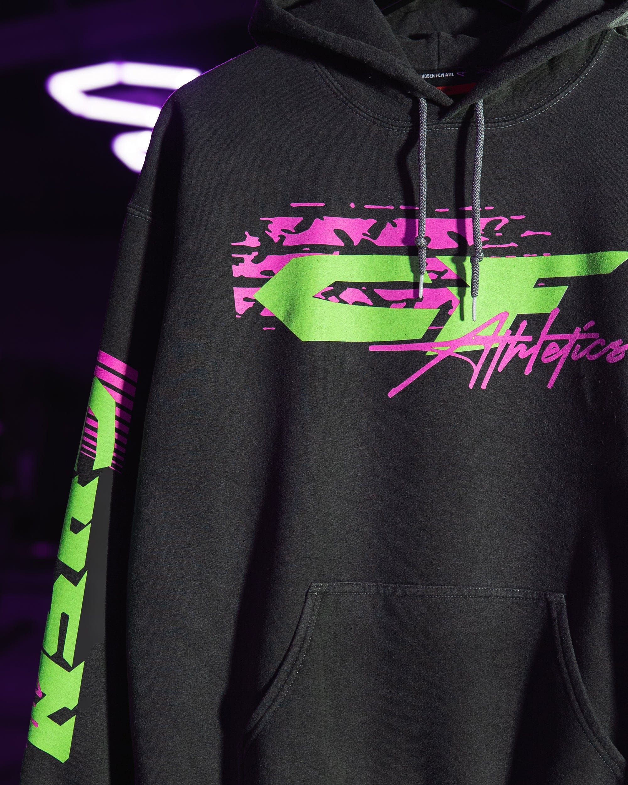 Factory Team - Vintage Hoodie - Black & Green